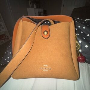 Coach Tan Suede Shoulder Bag